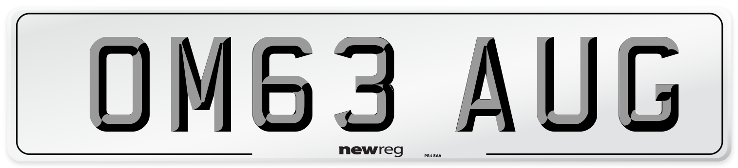 OM63 AUG Number Plate from New Reg